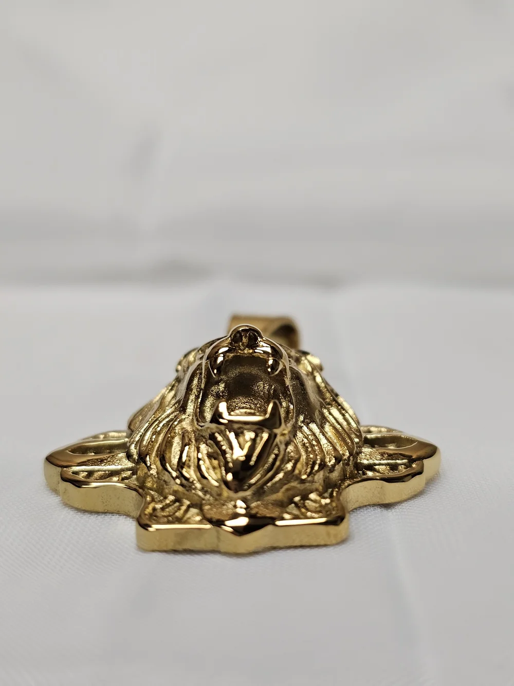 Gold Lion Head Pendant Necklace - Women Jewelry